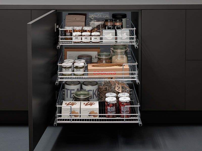 Фурнитура для кухонной мебели: комплектующие, аксессуары, наполнение