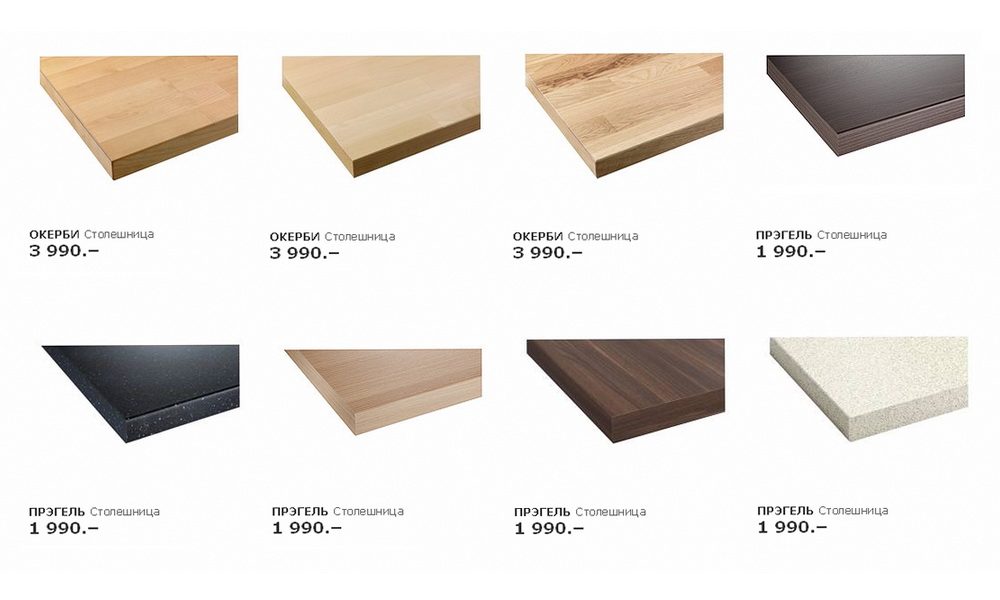 Кухонные столешницы от IKEA: качество и используемые материалы