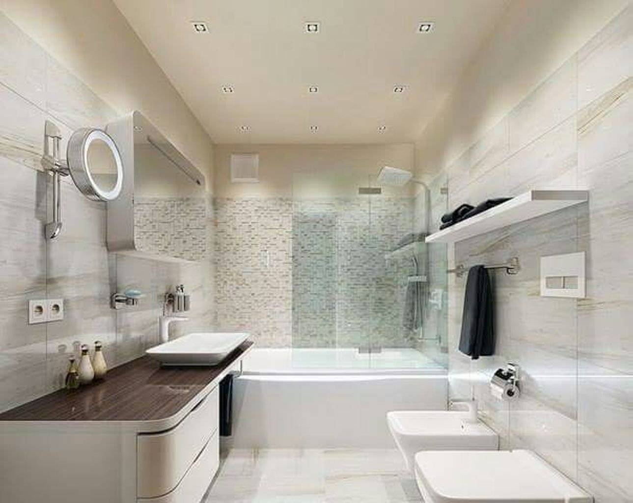 Дизайн ванных комнат совмещенных с туалетом - фото: в квартире, в частном доме, со стиральной машиной