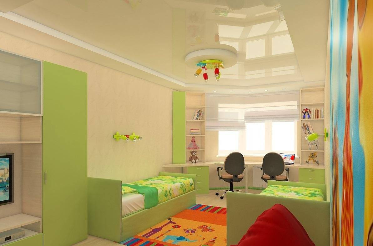 варианты планировки комнаты для двух детей