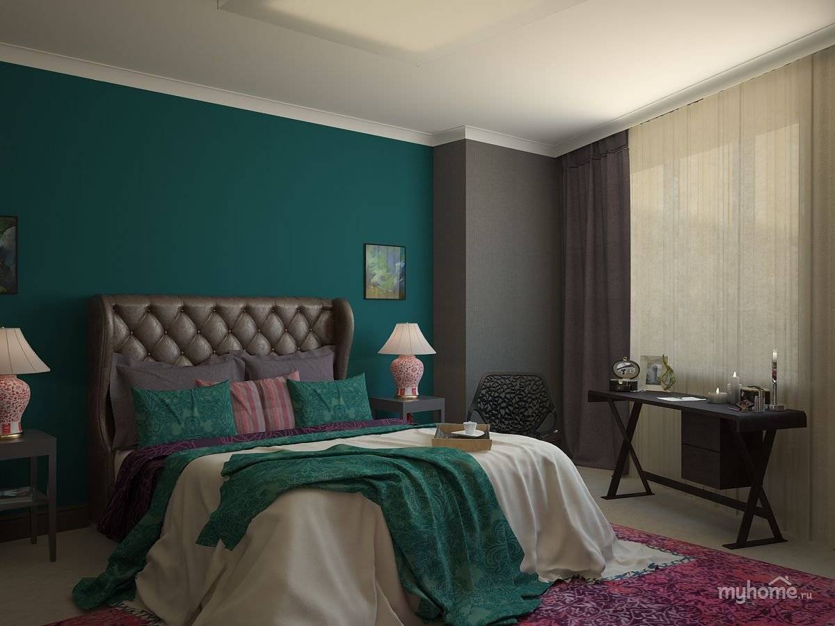 Зеленая спальня (69 фото): дизайн интерьера в темно-зеленых тонах, значение цвета, сочетание