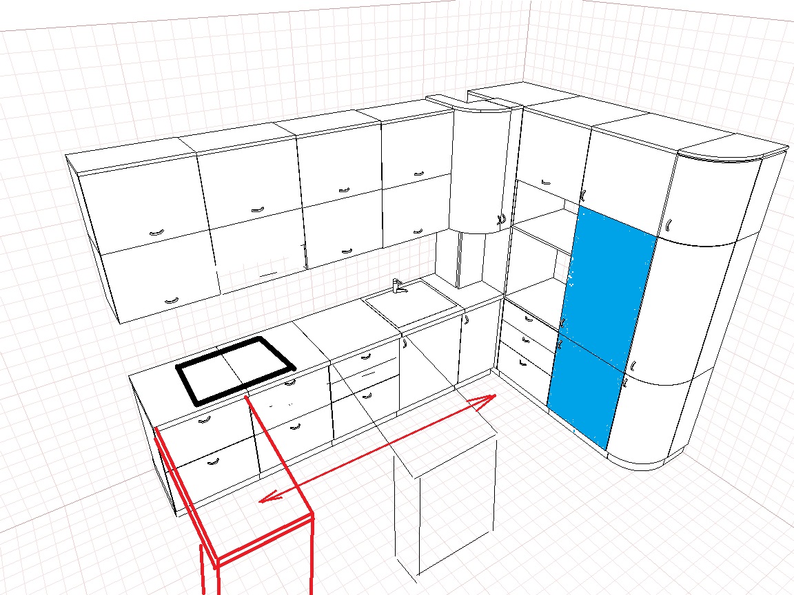 Эскиз кухни: как нарисовать проект кухни на компьютере или на бумаге