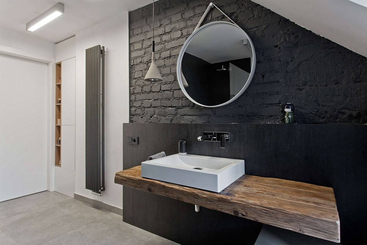Ванная комната в лофт стиле: особенности стиля интерьера, выбор цветового решения,отделки и мебели, 100+ фото