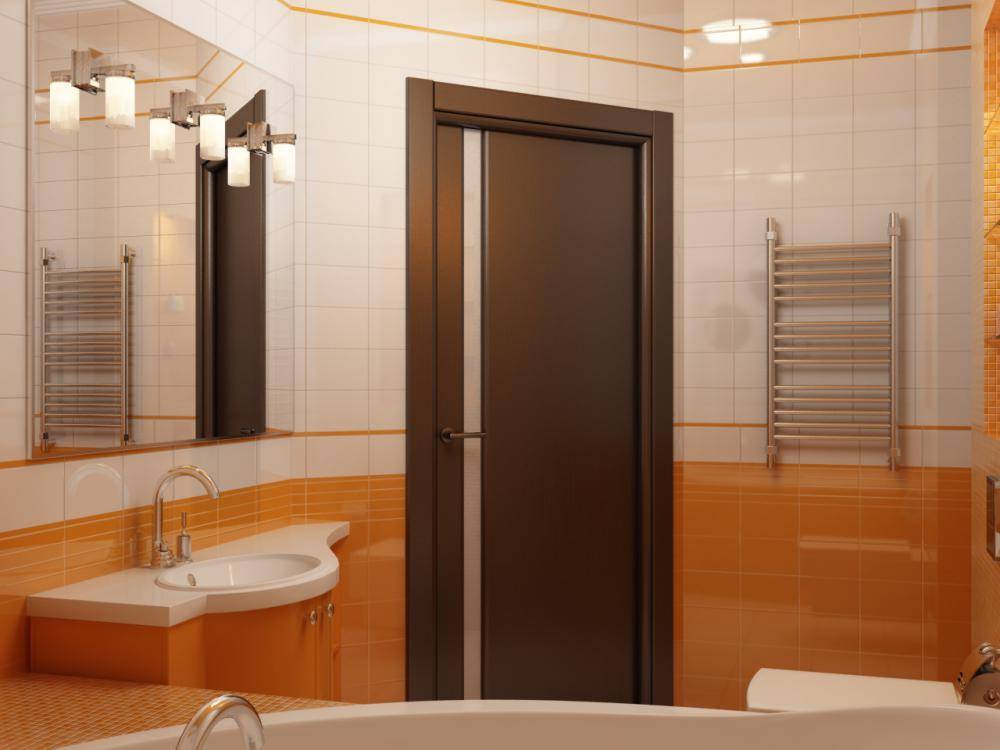 Недорогие двери в ванную и туалет: материалы и размеры полотен, фото