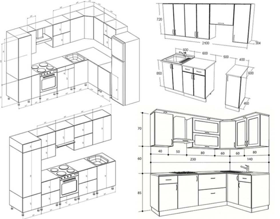 Как сделать кухонный гарнитур своими руками: чертежи и схемы, мебель для маленькой кухни