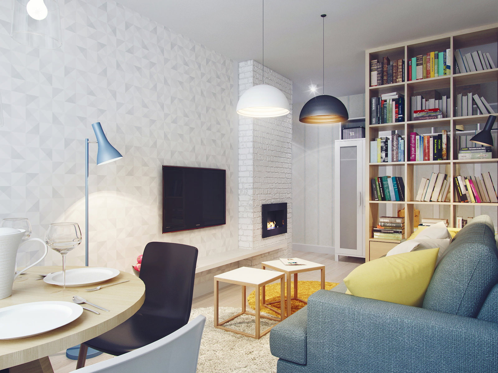 Дизайн квартиры 60 кв. м - фото планировки и варианты отделки интерьера в современном стиле
