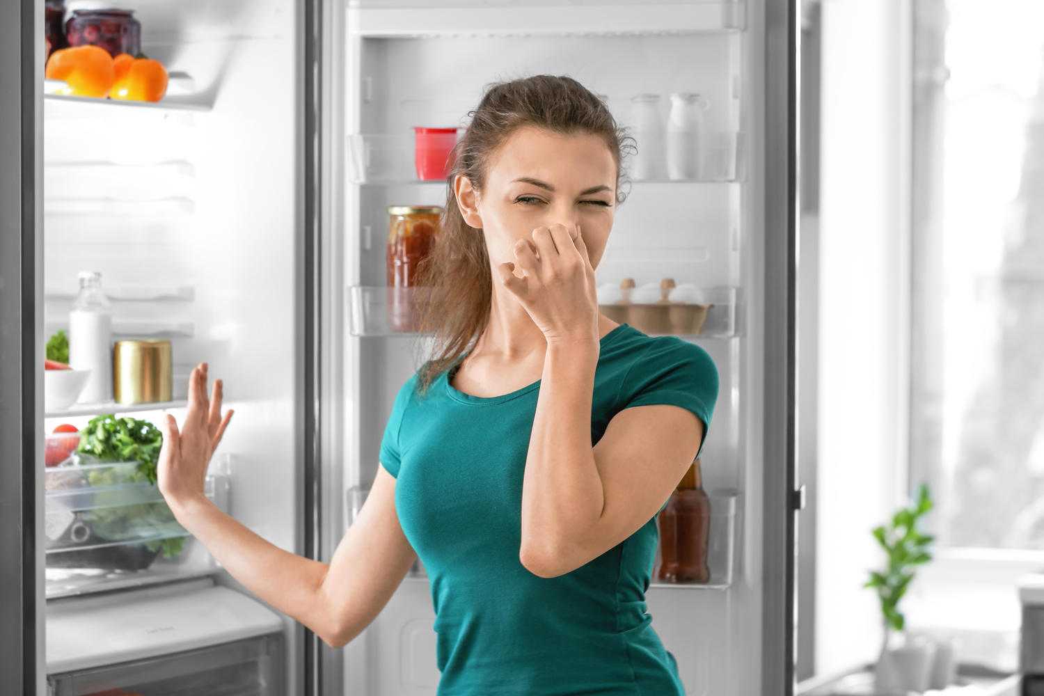 Что положить в холодильник от запаха. Запах в холодильнике. Запах из холодильника. Неприятный запах в холодильнике. Испорченные продукты в холодильнике.