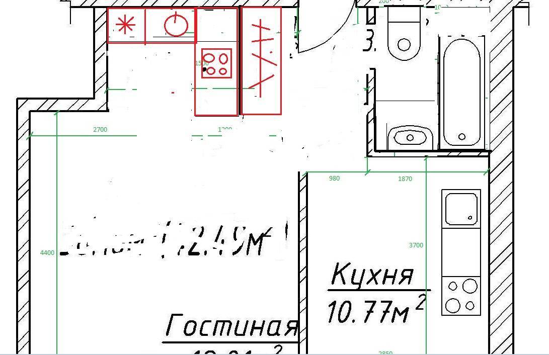 Узакониваем перенос кухни в жилую комнату — основания