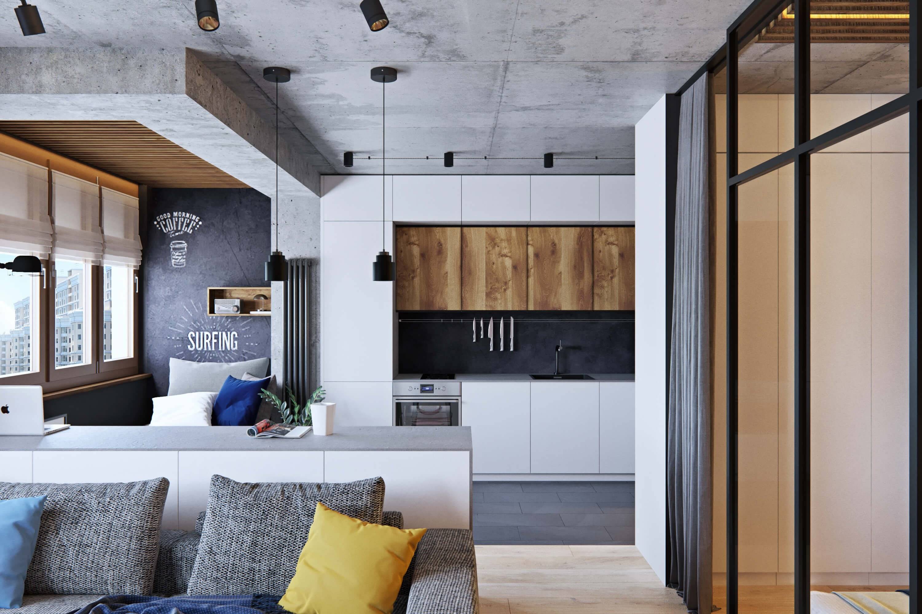 Дизайн однокомнатной квартиры 40 кв.м. 2022-2023: 300+ фото планировки и лучших идей