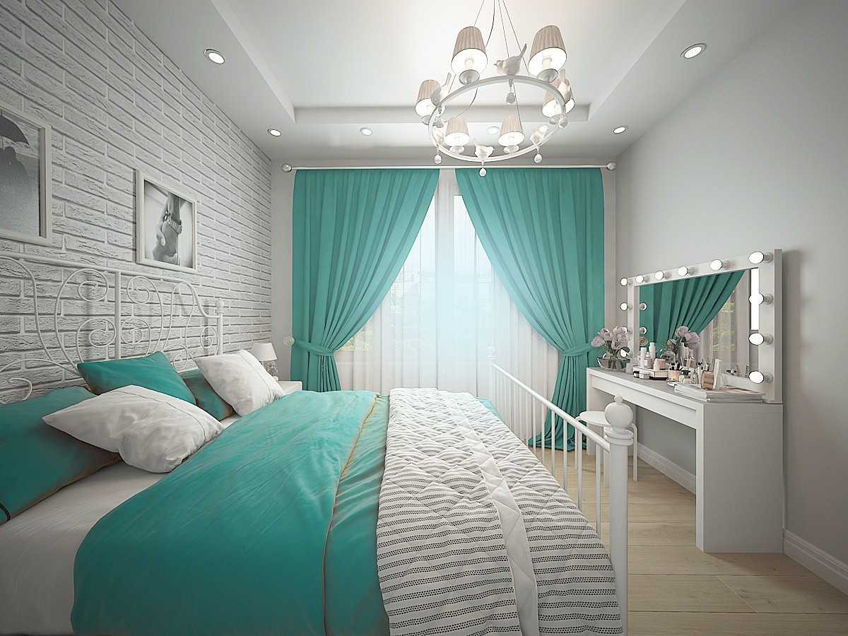 Спальня в бирюзовых тонах: 6 стилей интерьера, особенности оформления и отделки