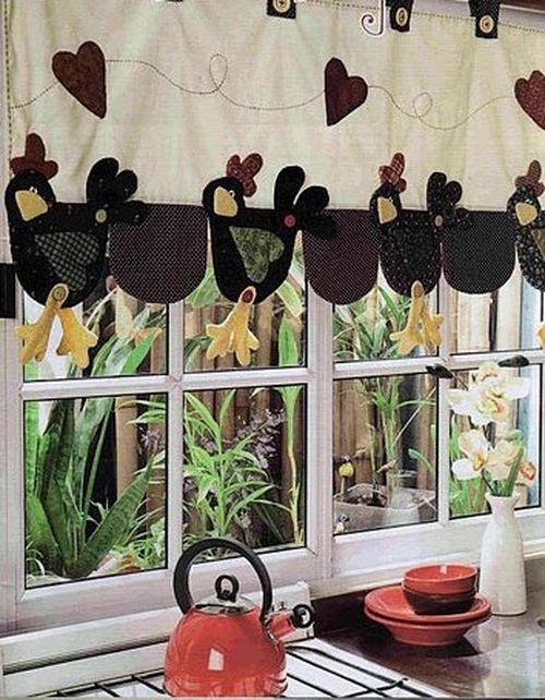 Стильные и простые занавески на кухню своими руками