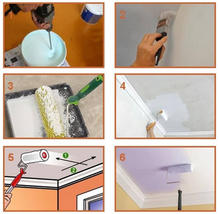 Чем покрасить потолок в квартире — технология покраски