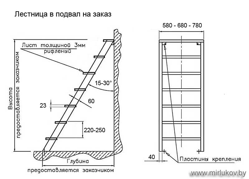 Лестница в погреб - несколько вариантов для самостоятельного строительства