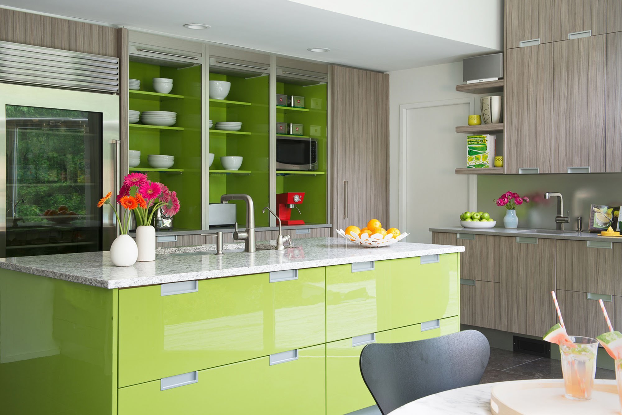 Зеленая кухня в интерьере квартиры: как подобрать удачные цветовые сочетания