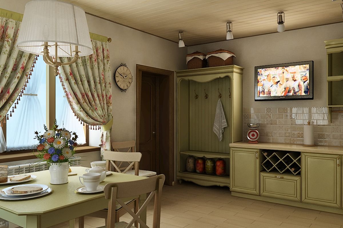 Дизайн маленькой кухни на даче