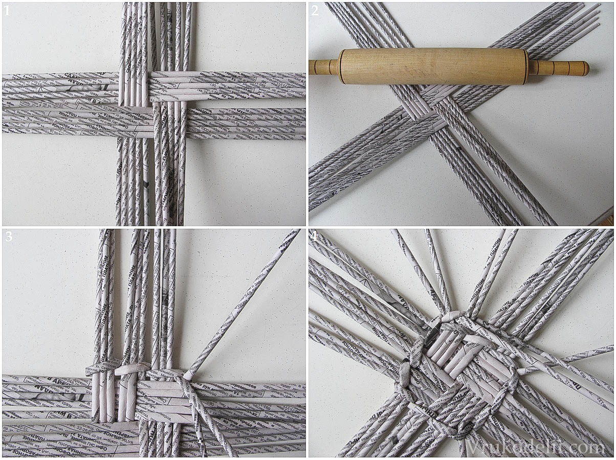 Плетение из бумажной лозы: пошаговая инструкция. интересные идеи плетения из газетных трубочек для начинающих