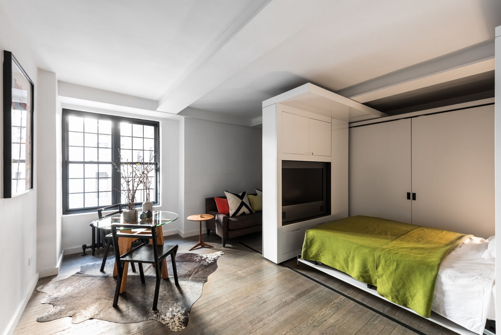 Спальня в однокомнатной квартире: 100 фото идей