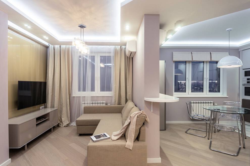 Дизайн квартиры 60 кв. м: реальные фото-примеры оформления квартиры с 2 и 3 комнатами в современном стиле, советы по выбору цветовой гаммы