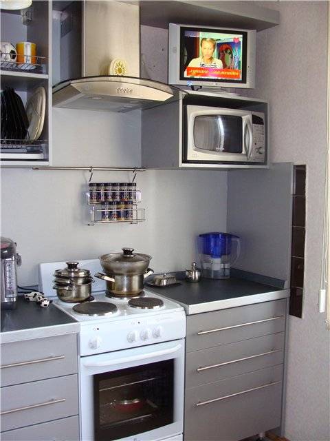 Телевизор на кухне: 75 способов размещения на фото