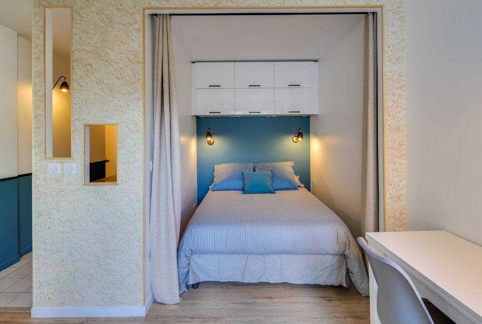 Спальня в однокомнатной квартире – готовые решения по дизайну +70 фото идей.