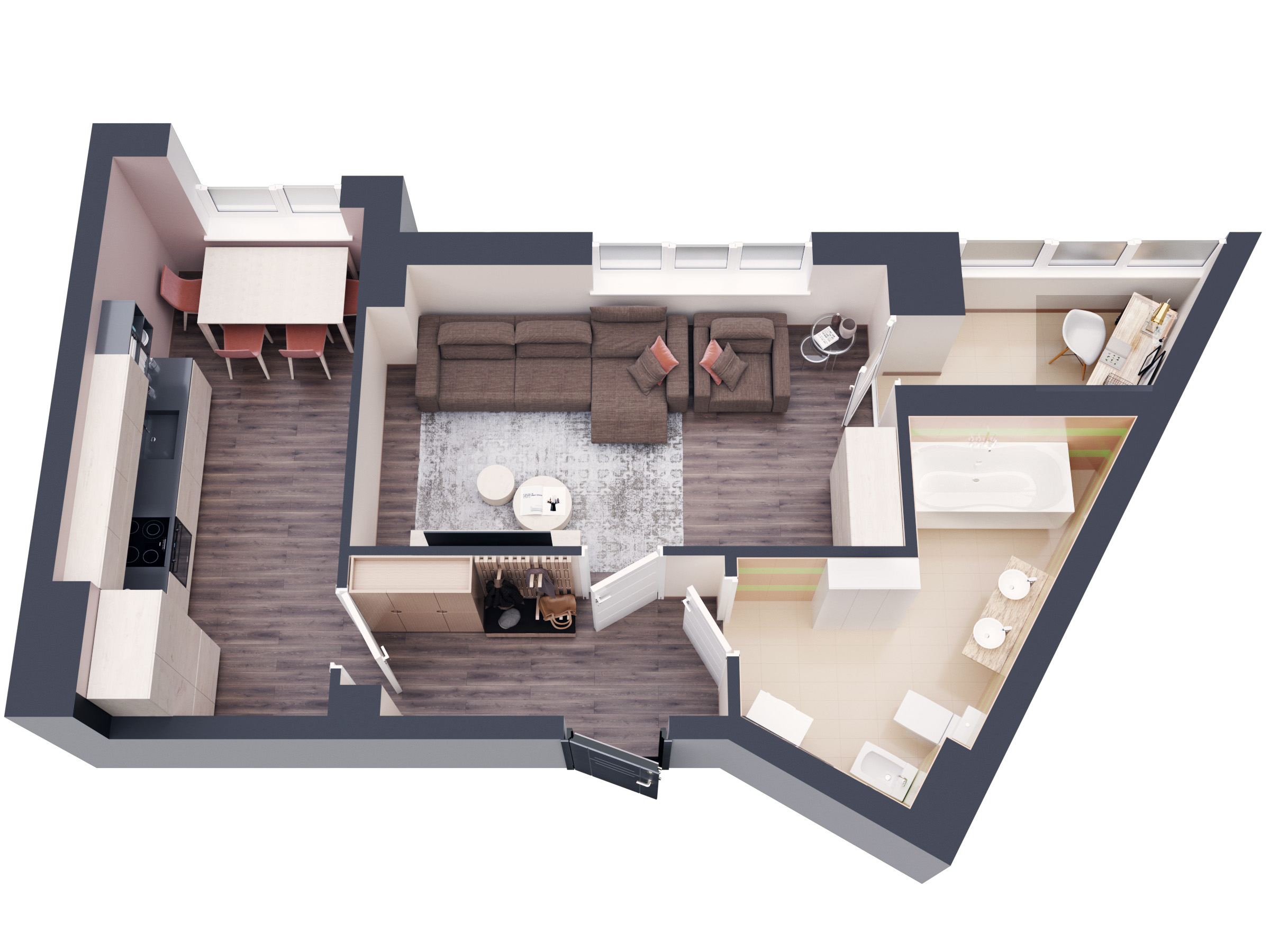 Дизайн трехкомнатной квартиры: творческий подход и общий стиль (120 фото)