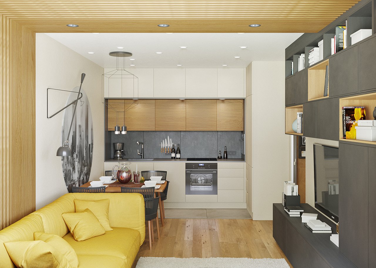 Кухня-гостиная 17 кв. м: идеи дизайна и правила реализации