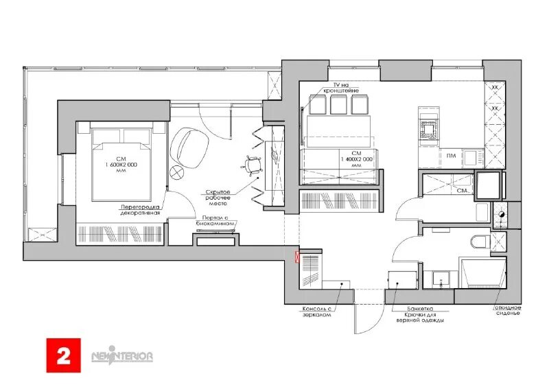 Интерьер однокомнатной квартиры: как все уместить на 35 квадратных метрах (43 фото)