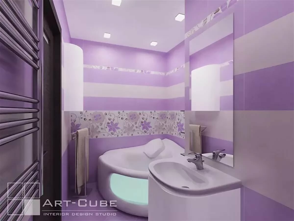 Фиолетовая ванная комната - 120 фото красивого и стильного дизайна современной ванной с фиолетовыми оттенками