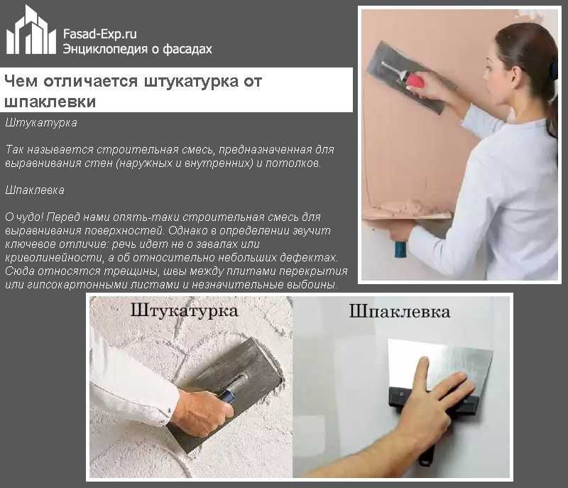Чем отличается шпаклевка от штукатурки?
