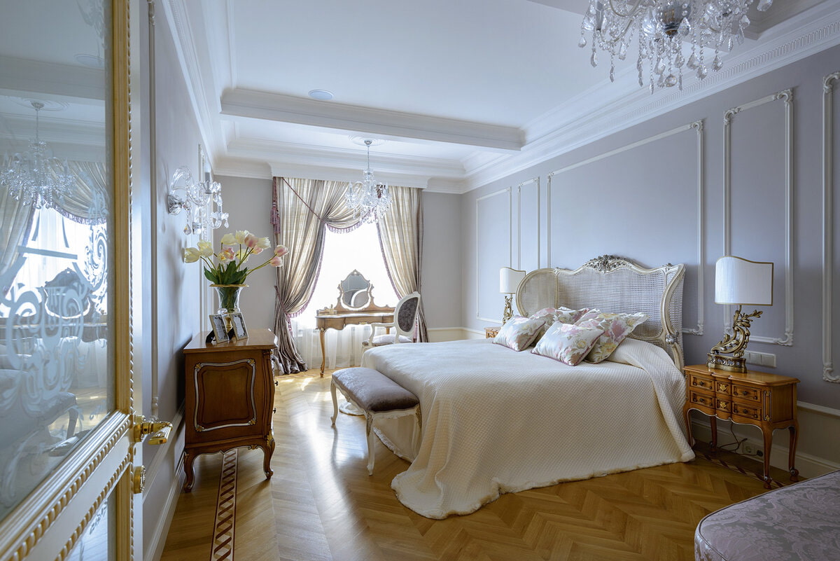 Спальня в классическом стиле (100 фото дизайна)