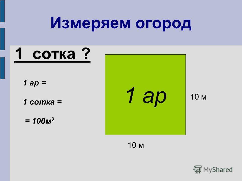 Измерить площадь в гектарах