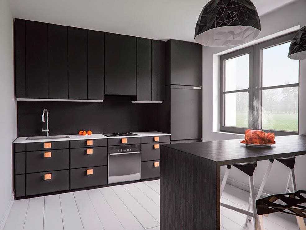 Черная кухня: 60 фото в интерьере, гид по дизайну