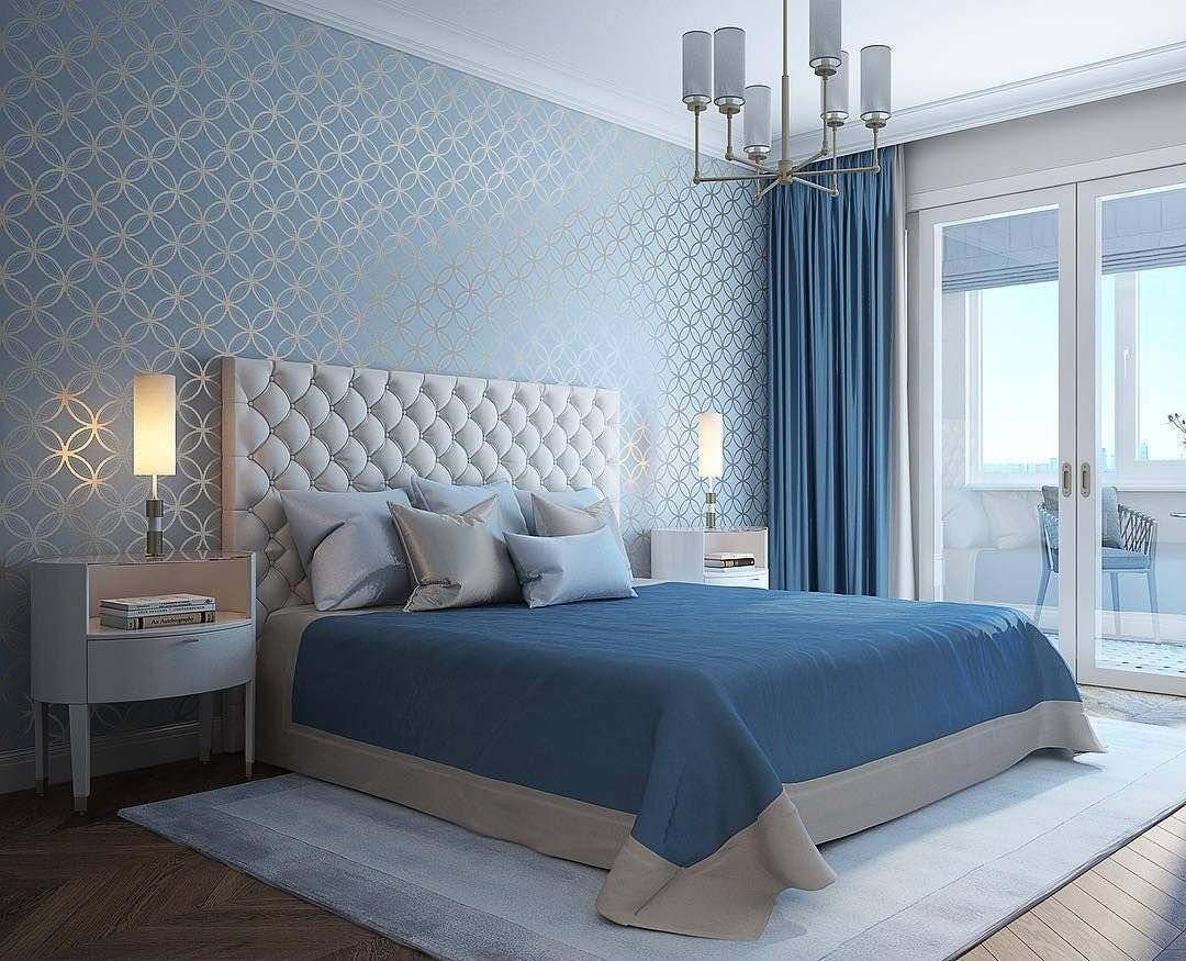 Голубая спальня: как воздух свежа