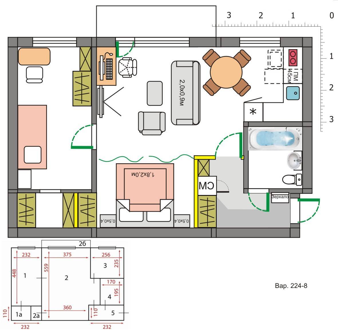 Дизайн квартиры хрущевки: можно ли обойтись без перепланировки?