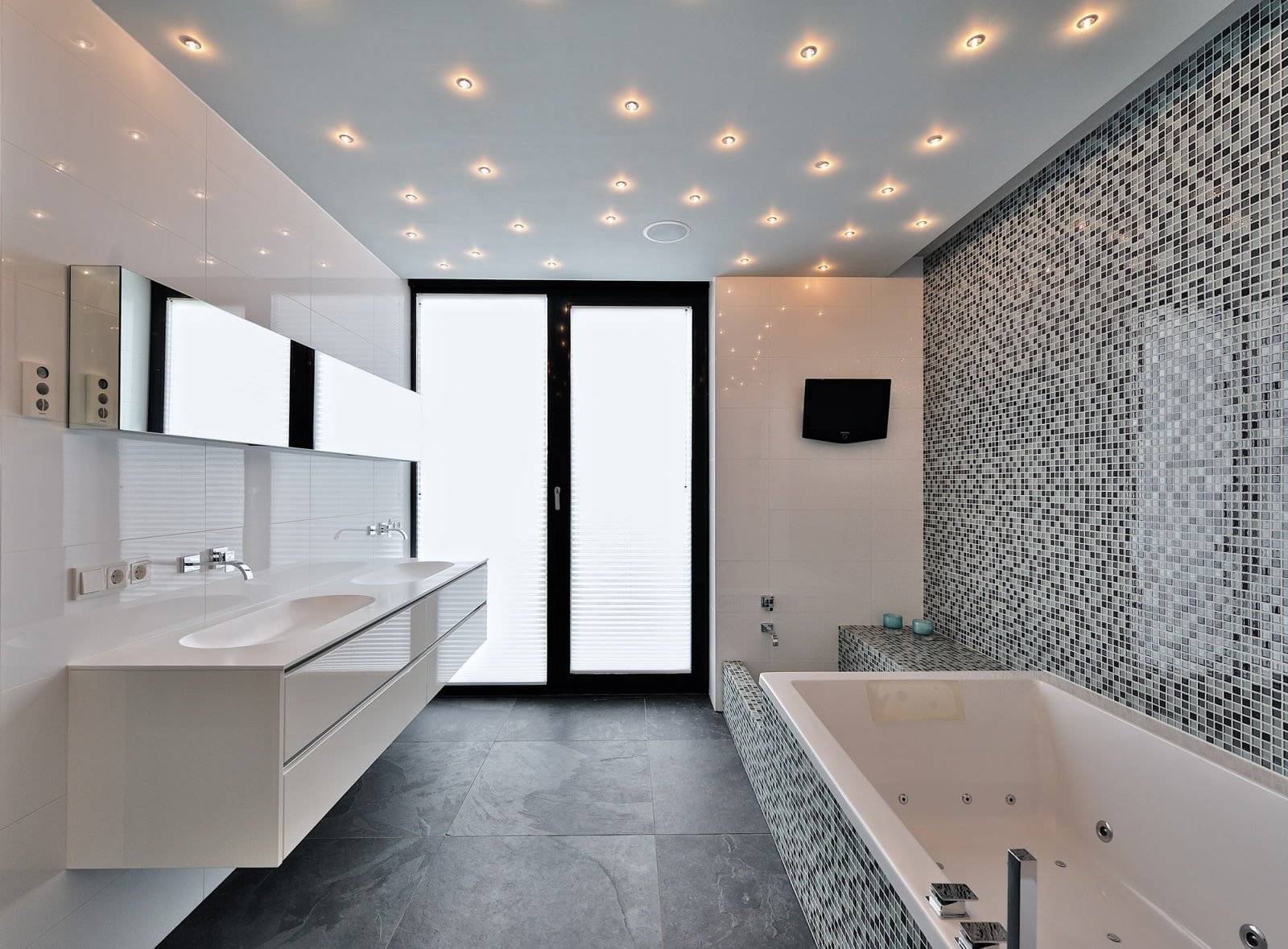 Натяжной потолок в ванной комнате (65 фото): идеи дизайна - houser.su