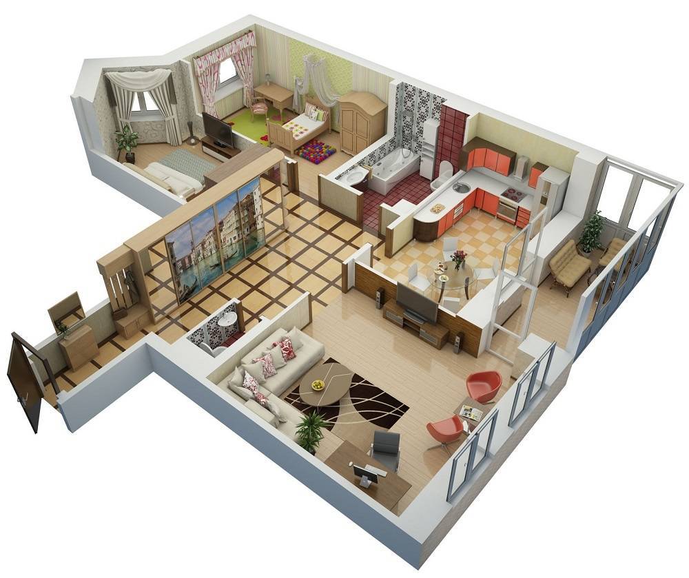 Дизайн трехкомнатной квартиры: фото интерьера и планировок, советы