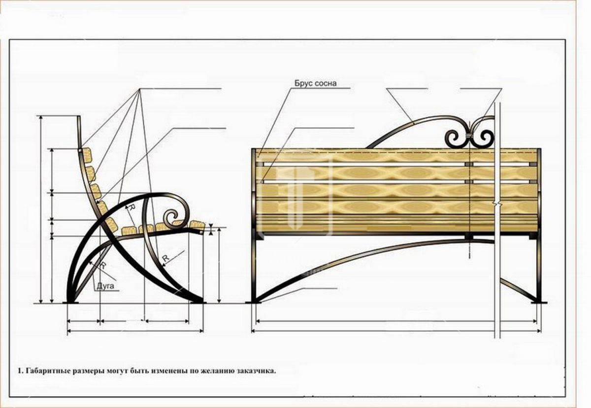 Схема лавочки со спинкой. лавочка своими руками: строим деревянные шедевры согласно инструкции + 50 фото