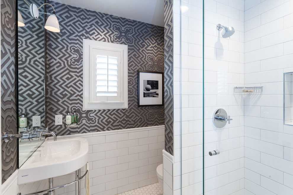 Дизайн обоев для ванной комнаты - советы по выбору типа и вида, свежие фото идеи