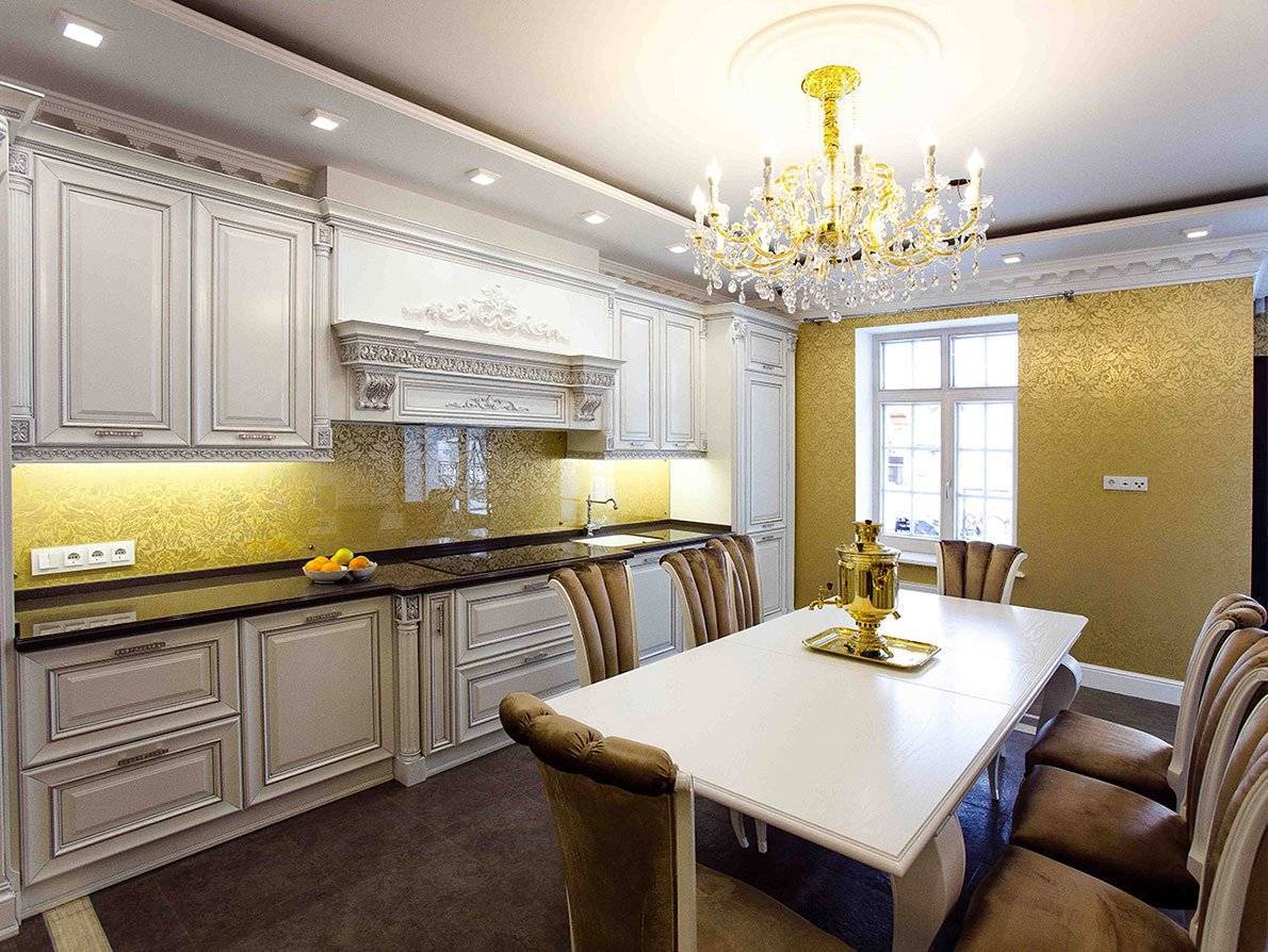Кухня в золотом цвете: дизайн, в интерьере, варианты интерьеров, советы дизайнеров, фото примеры