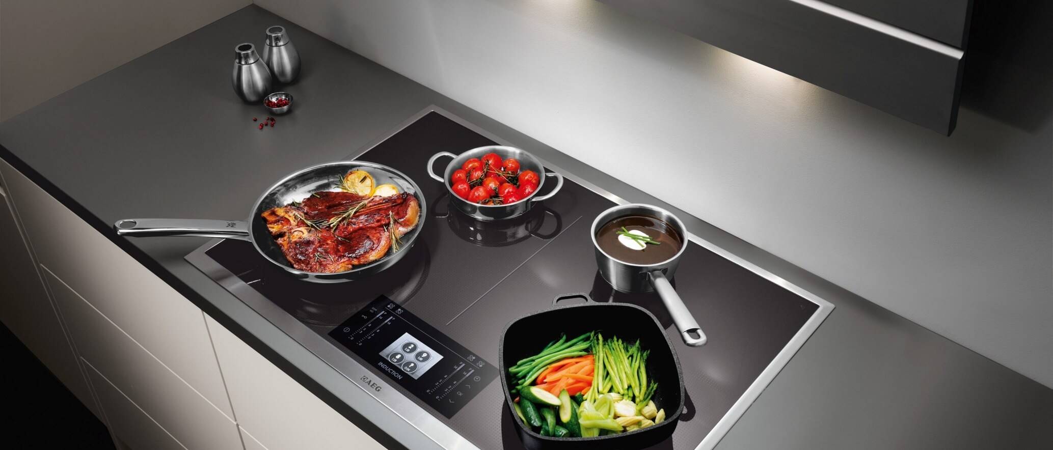 Индукционная панель рейтинг 2023. Посуда для индукционной плиты. Индукционная плита на кухне. Посуда для индукционной варочной панели. Посуда для стеклокерамической плиты.