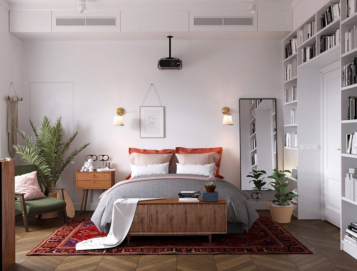 Спальня в скандинавском стиле: как грамотно оформить зону отдыха, какой должен быть интерьер, как украсить комнату, как подобрать декор, идеи дизайна на фото