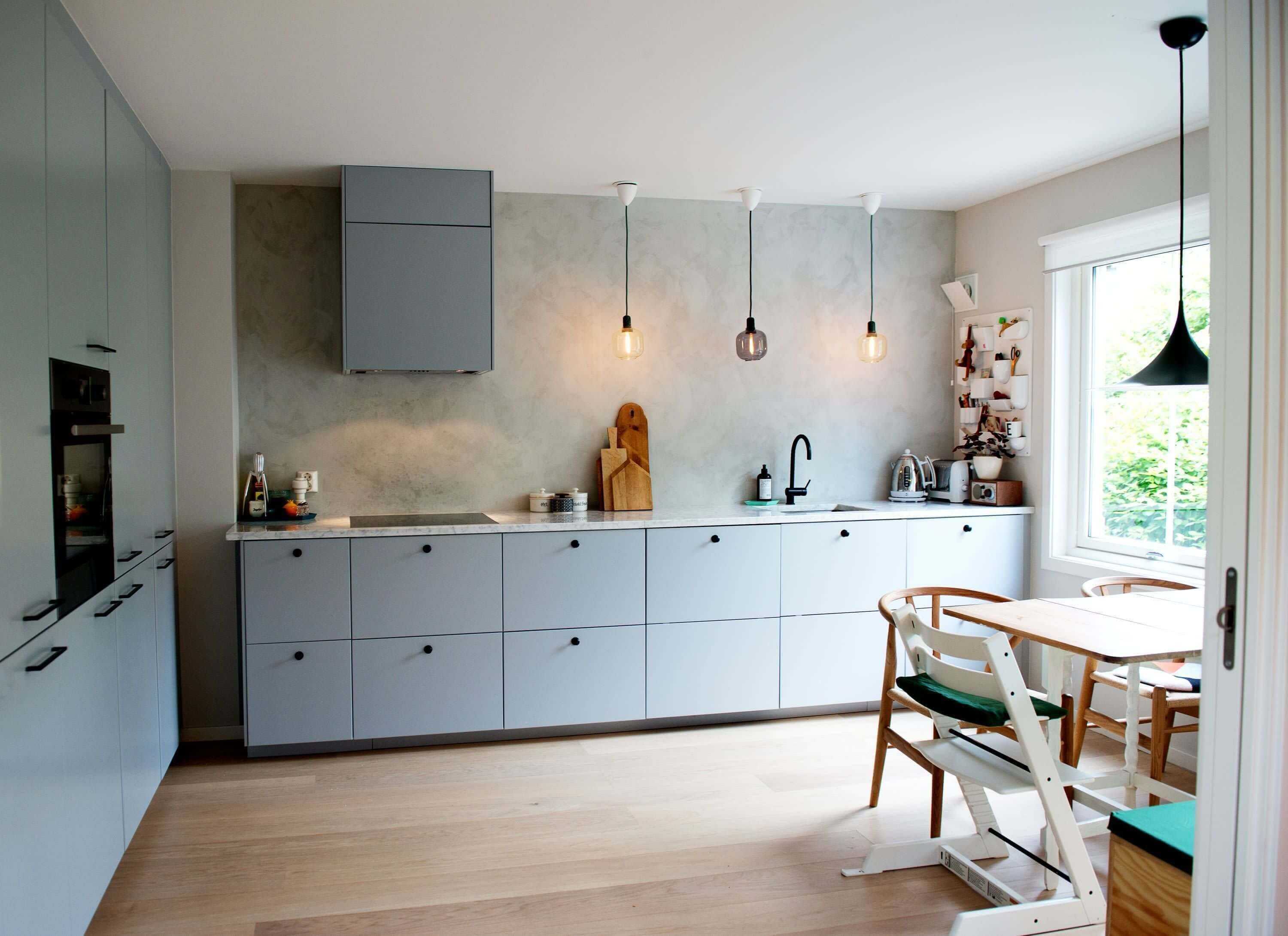 кухня без подвесных шкафов дизайн фото