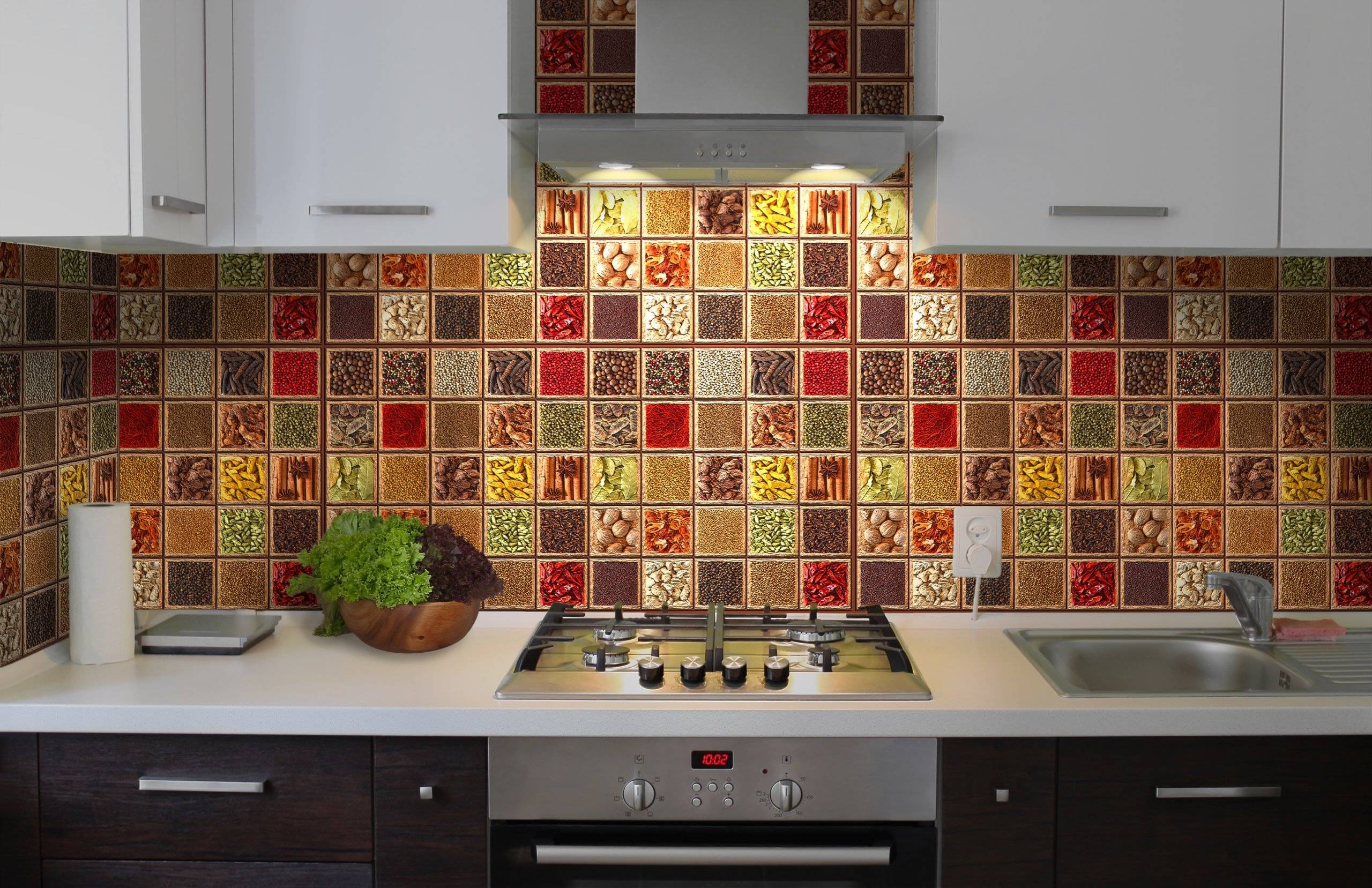 Плитка мозаика для кухни на фартук (30 живых фото): современный дизайн, обзор материалов и размеров