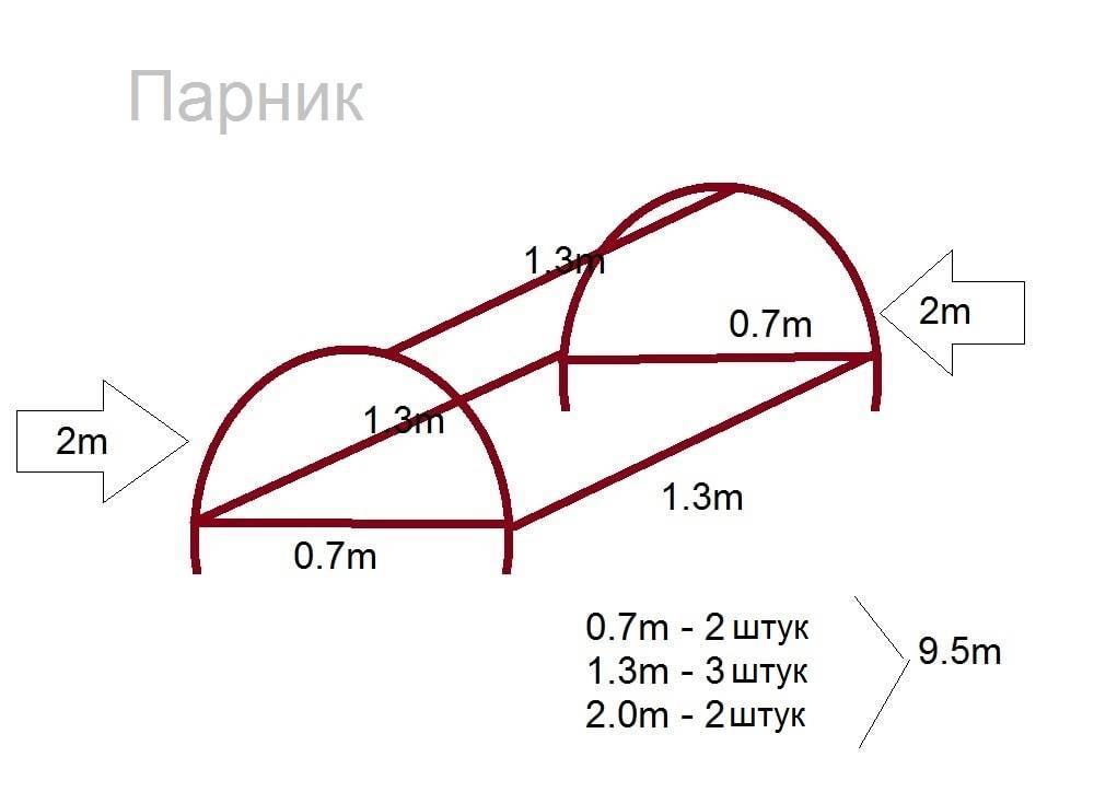 Парник ракушка своими руками чертежи