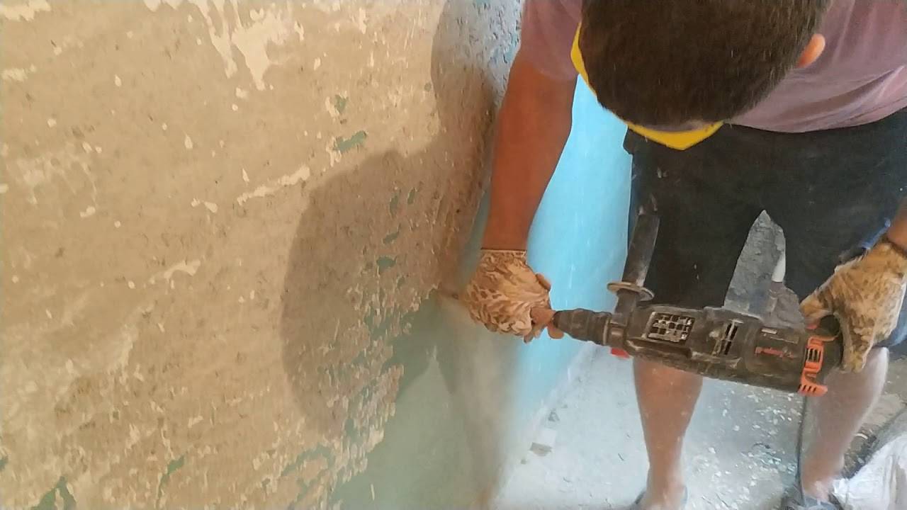 Как снять старую, масляную краску с бетонной стены быстро