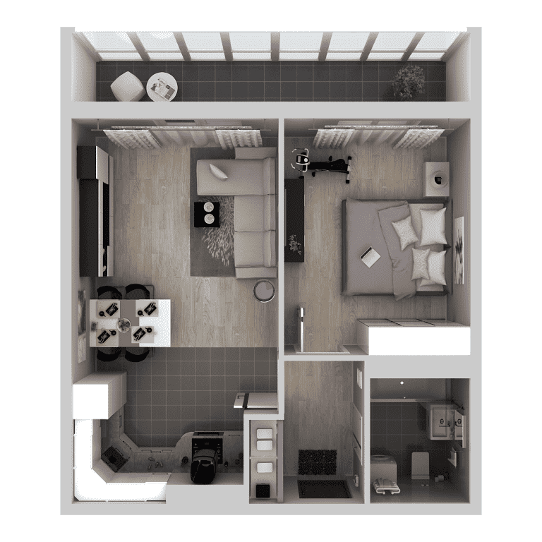 40 свежих идей дизайна однокомнатной квартиры 38 кв. м