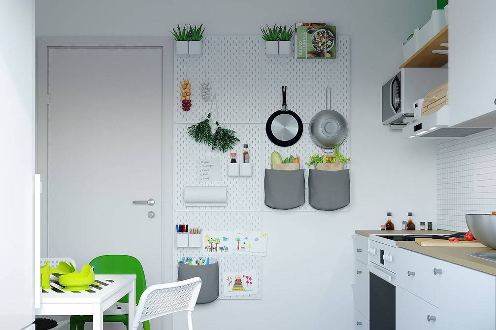 Как сэкономить место в маленькой кухне?