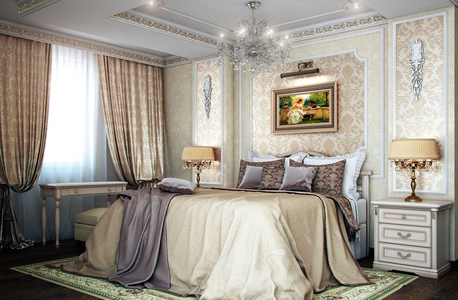 Просмотреть, спальня в классическом стиле, дизайн фото выбор интерьера
