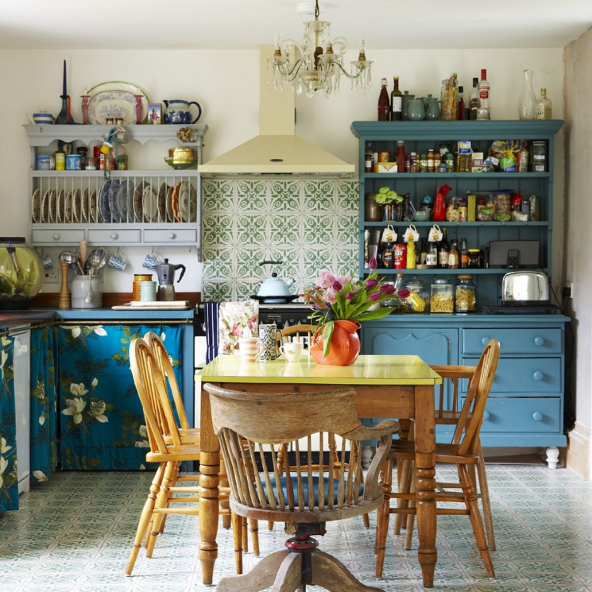 Кухня в стиле ретро: интерьер + фото