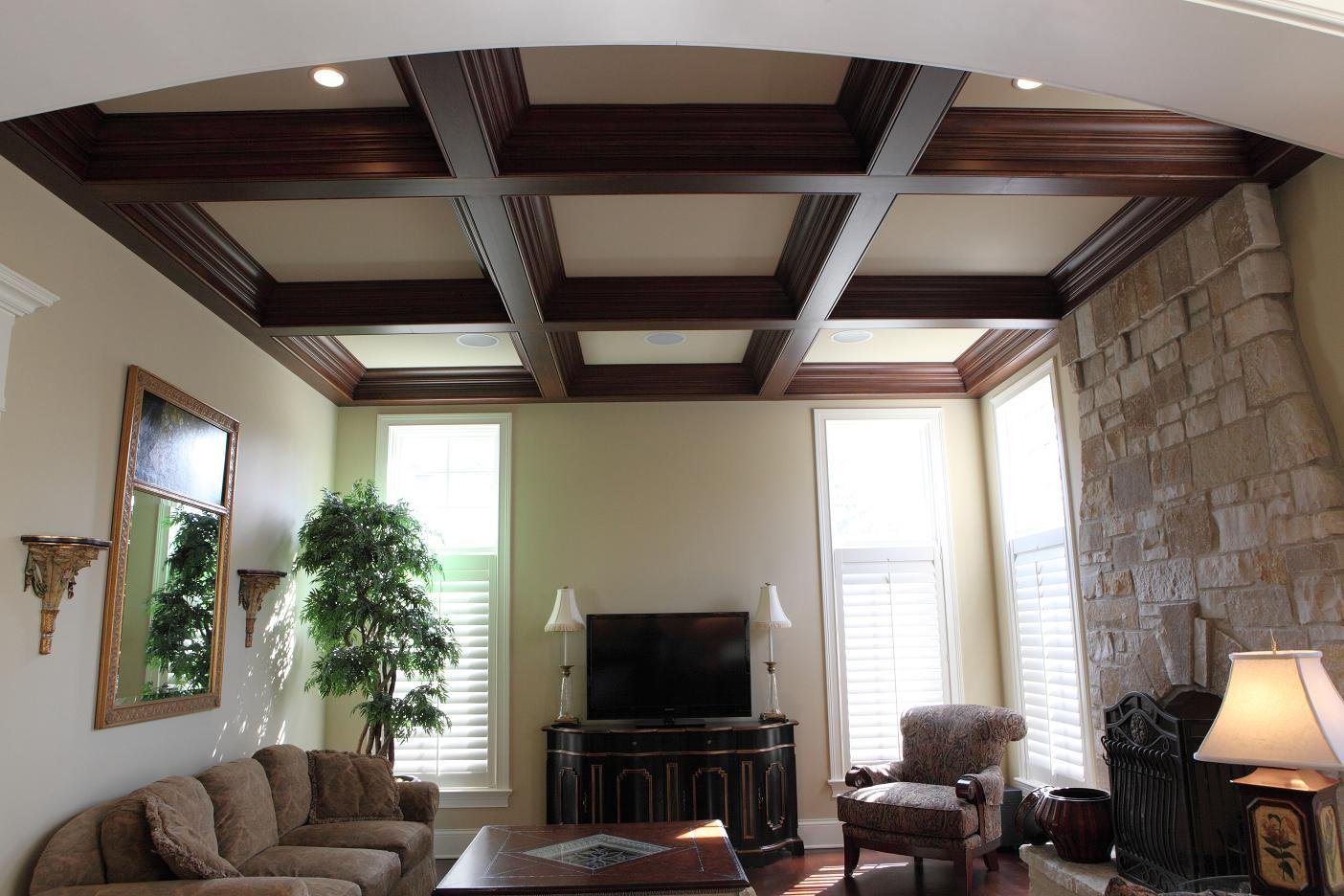 Потолок в гостиной: стильные варианты дизайна натяжного, навесного или из гипсокартона потолка. 150 фото реальных примеров красивого декора